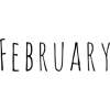 february - 插图用文字 - 