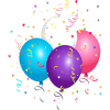 festive balloons with confetti - Items - 