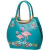 flamingo tote bag pink teal - Torbice - 