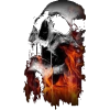 flaming skull - Фигуры - 