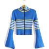 flared sleeve slim short knit cardigan - Swetry na guziki - $29.99  ~ 25.76€