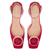 CHRISTIAN DIOR red flat and pearls - Balerinki - 