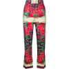floral chain print trousers - Spodnie Capri - 