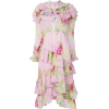 floral print ruffle trim dress,DODO BAR  - sukienki - 