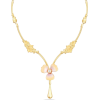 floral gold necklace - Naszyjniki - 