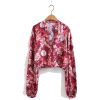 floral print inspired 60s blouse - Hemden - kurz - 