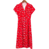 floral single-breasted ruffled small V-n - sukienki - $27.99  ~ 24.04€