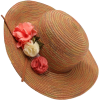 floral straw hat - Šeširi - 