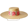 floral straw hat - ハット - 