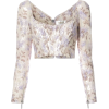 flower print blouse - Camisola - curta - 