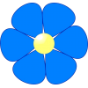 flower sticker blue - Uncategorized - 