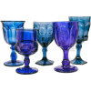 frances lane blue glass goblets - Items - 