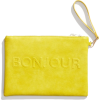 french greeting neon yellow clutch  - Schnalltaschen - 