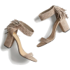 fringe high heeled suede sandals  - Sandalen - 