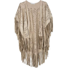 fringe poncho - アウター - 