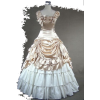 gold and white washington dress - sukienki - 