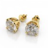 gold diamond stud earrings - Aretes - 
