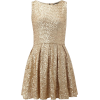 gold dress - Dresses - 