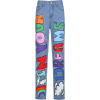 graffiti print loose jeans - Jeans - $23.99 