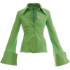 green button down shirt - 长袖衫/女式衬衫 - 