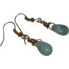 green jade earrings - イヤリング - 