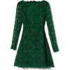 green lace dress - sukienki - 