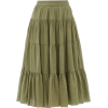 green tiered skirt - Suknje - 