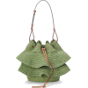 green woven raffia bag - Сумочки - 