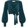 green wrap blouse - Minhas fotos - 