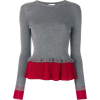 grey and red peplum - Swetry - 