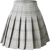 grey tartan skirt - Skirts - 