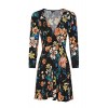 &harmony Women's ¾ Sleeve Dress - Fashionable Fit & Flare - Unique Patterns - ワンピース・ドレス - $21.99  ~ ¥2,475