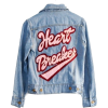 heart breaker printed denim jacket - 外套 - 