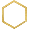 hexagonal earrings gold - Naušnice - 