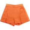 high waisted knit orange shorts - pantaloncini - 
