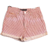 high waisted red stripe shorts - Spodnie - krótkie - 