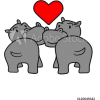 hippos kiss - Animales - 