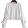 hollow long sleeve pullover sweater - Pulôver - $27.99  ~ 24.04€