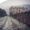 house snow grey sky photo - Uncategorized - 