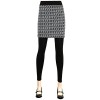 ililily Fancy Checkered Skirt With Attached Footless Slim Stretchy Leggings - Flats - $28.99 
