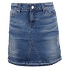 ililily Woman Vintage Distressed Washed Cotton Denim Classic Fit H-line Mini Skirt , Washed Blue, 34 Inch - Balerinke - $35.99  ~ 30.91€