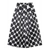 ililily Women Vintage 1960 White Contrast Polka Dot Print Maxi Skirt - Flats - $20.49  ~ £15.57