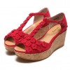 マリーファムMariefemmeサンダル（レッドシルキー） - Wedges - ¥12,390  ~ $110.09