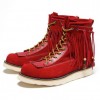 レッドカバーレースアップブーツ - Boots - ¥9,563  ~ $84.97