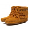 ミネトンカ MINNE TONKA Double Fringe Side Zip Boot（MUSTARD） - Boots - ¥10,500  ~ $93.29