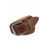 Men's Dark Brown Smooth Leather Belt - Pasovi - $109.00  ~ 93.62€