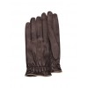 Men's Brown Cashmere-Lined Calf Leather Gloves - Gloves - $168.00 