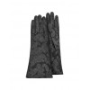 Women's Black Suede Gloves w/ Silkscreen Design - Gloves - $142.00 