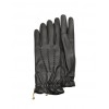 Women's Embroidered Black Calf Leather Gloves - Gloves - $168.00 