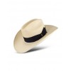 Panama Cowboy Hat with Black Band - Hat - $373.00  ~ £283.48